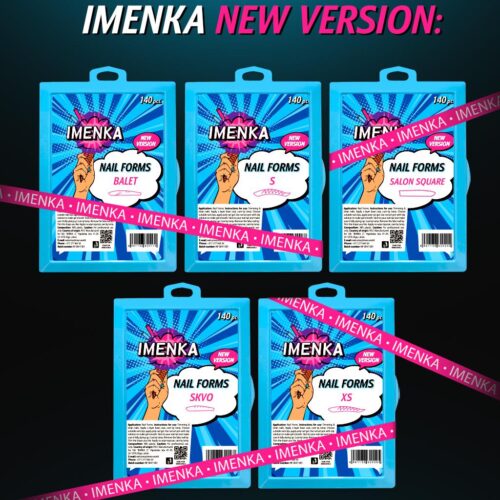 Nail Forms Imenka Combo New Version (Ballet,SalonSquare,Skvo,S,Xs) 140