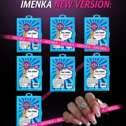 Nail Forms Imenka Combo New Version (Short Square, Almond, Arched Almond, Arched Square,M,L,XL)7 Set